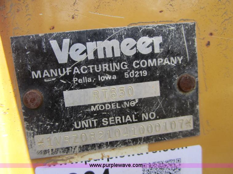 image for item 3864 2006 Vermeer RT650 trencher