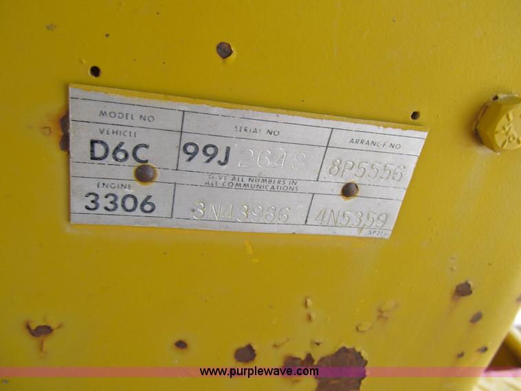 image for item 4144 1976 Caterpillar D6C dozer with towed scraper