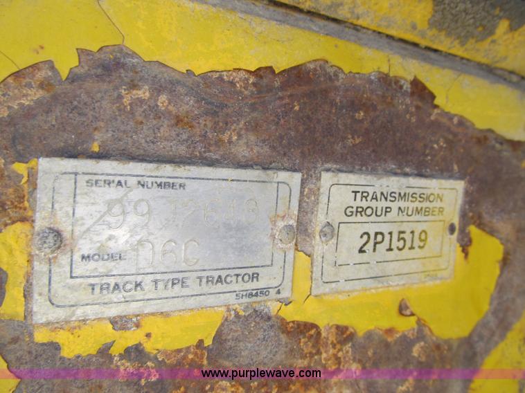 image for item 4144 1976 Caterpillar D6C dozer with towed scraper