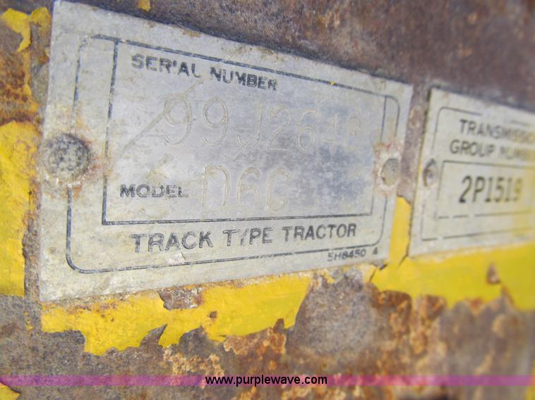 image for item 4144 1976 Caterpillar D6C dozer with towed scraper