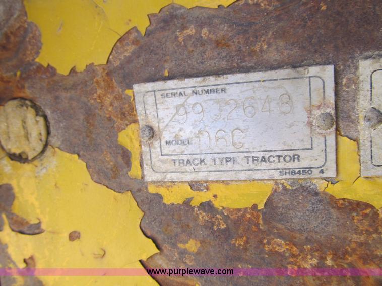 image for item 4144 1976 Caterpillar D6C dozer with towed scraper