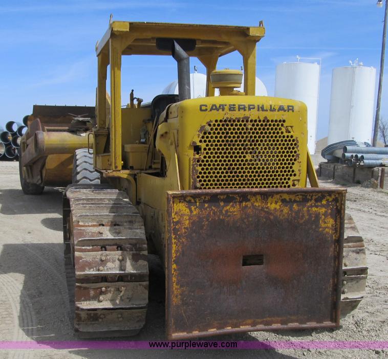 image for item 4145 1971 Caterpillar D6C dozer with towed scraper