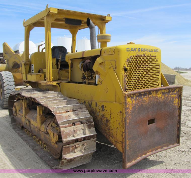 image for item 4145 1971 Caterpillar D6C dozer with towed scraper