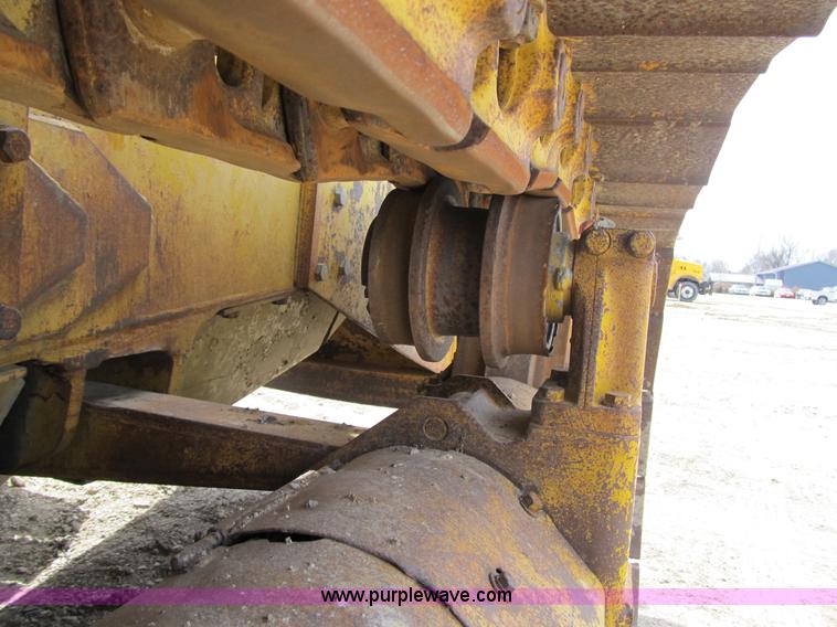 image for item 4145 1971 Caterpillar D6C dozer with towed scraper