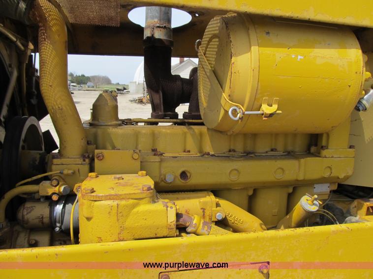 image for item 4145 1971 Caterpillar D6C dozer with towed scraper