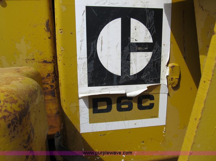 image for item 4145 1971 Caterpillar D6C dozer with towed scraper