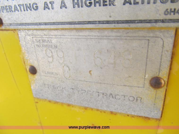 image for item 4145 1971 Caterpillar D6C dozer with towed scraper