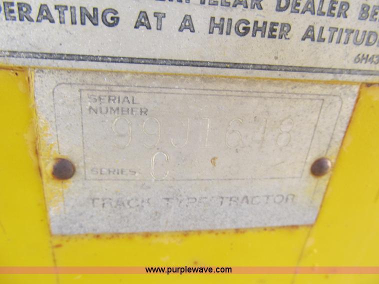 image for item 4145 1971 Caterpillar D6C dozer with towed scraper