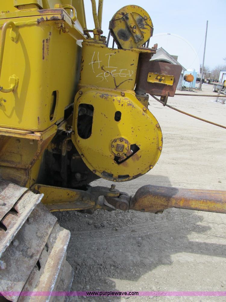 image for item 4145 1971 Caterpillar D6C dozer with towed scraper