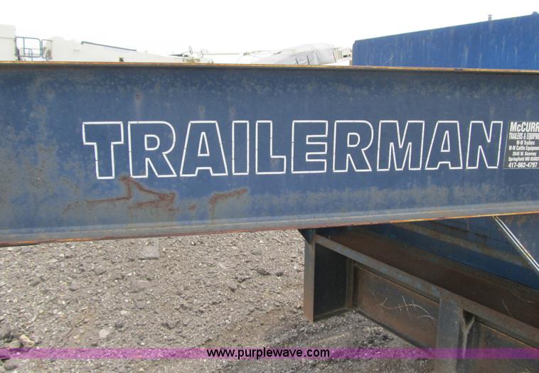 image for item 4147 1999 Trailerman ZT flatbed goose neck trailer