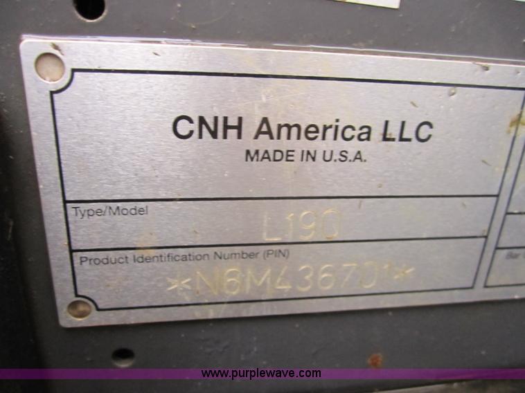 image for item 4386 2007 New Holland L190 skid steer super boom