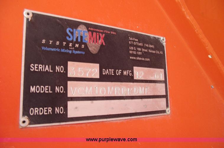 image for item 5507 2001 SiteMix Redi-Mix volumetric mixer