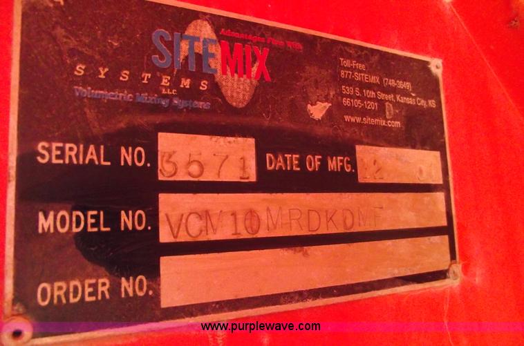 image for item 5508 2001 SiteMix Redi-Mix volumetric mixer