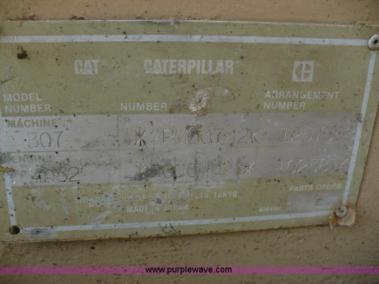 image for item 5886 Caterpillar 307 excavator