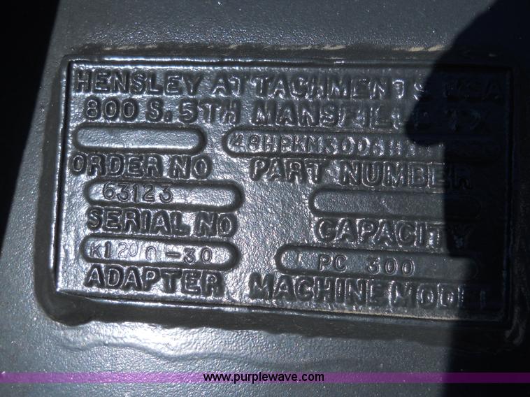 image for item 7862 Hensley PC300 excavator bucket