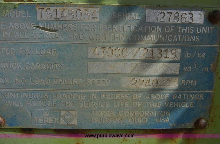 image for item 8528 1980 Terex TS-14 B scraper