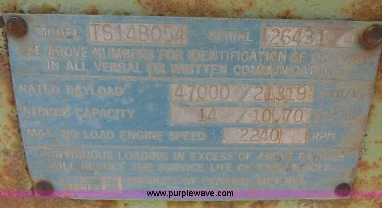 image for item 8529 1980 Terex TS-14 B scraper