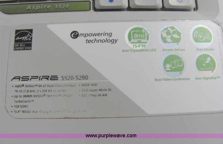 image for item 2294 Acer Aspire 5520 laptop