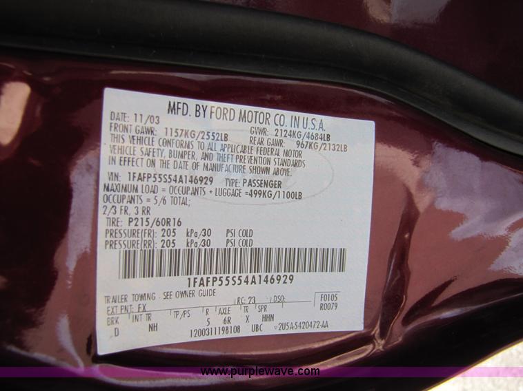 image for item 3458 2004 Ford Taurus SES