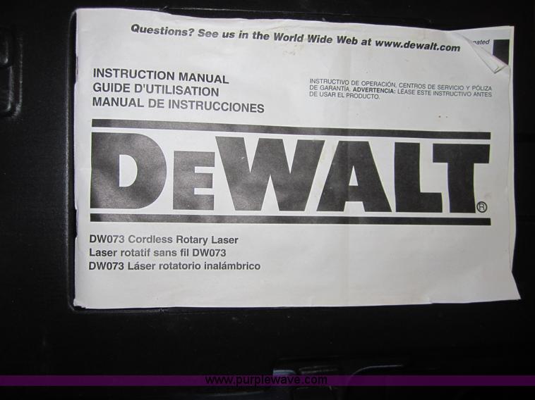 image for item 3704 Dewalt DW073 cordless rotary laser