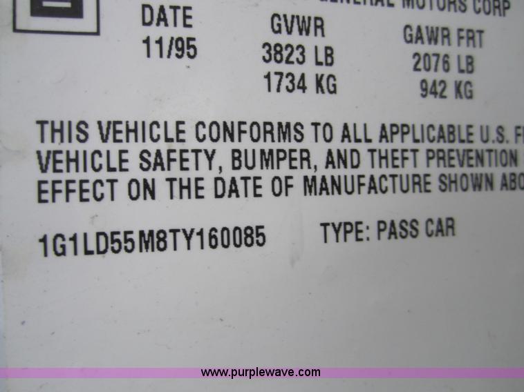 image for item 3876 1996 Chevrolet Corsica