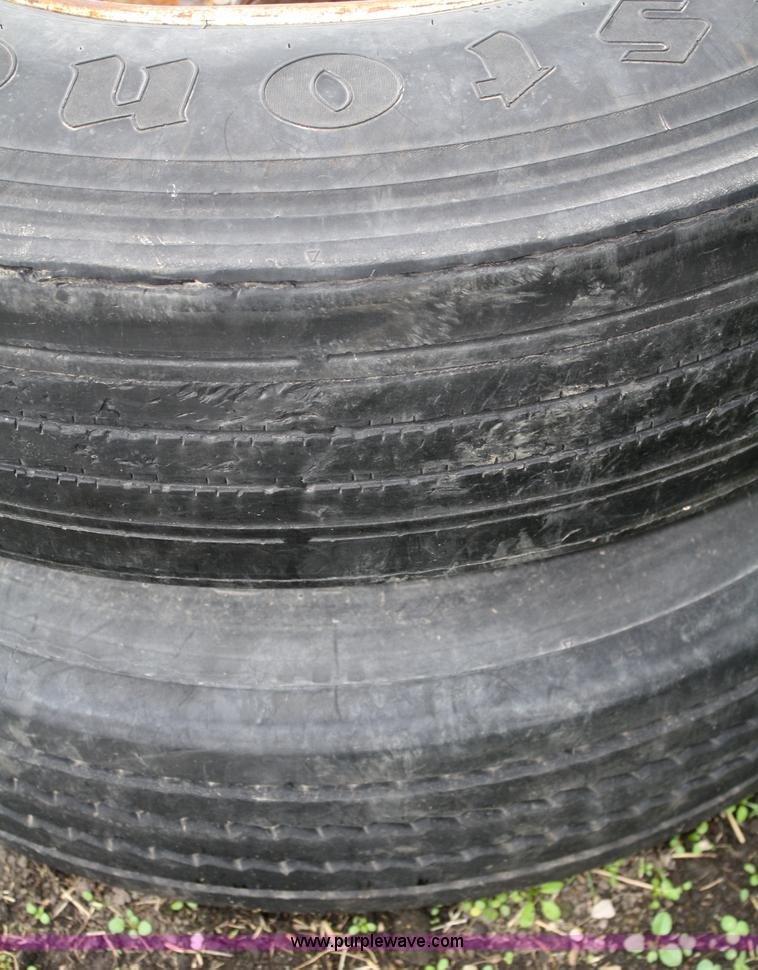 image for item 4719 (2) 285/75R24.5 tires and wheels