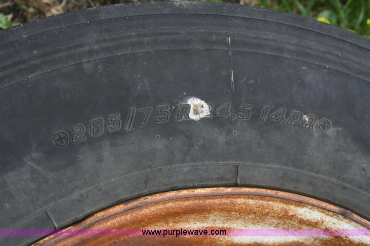 image for item 4719 (2) 285/75R24.5 tires and wheels