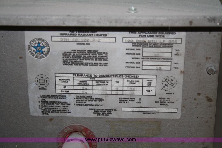 image for item 4726 Re-Verber-Ray 20' radiant tube heater
