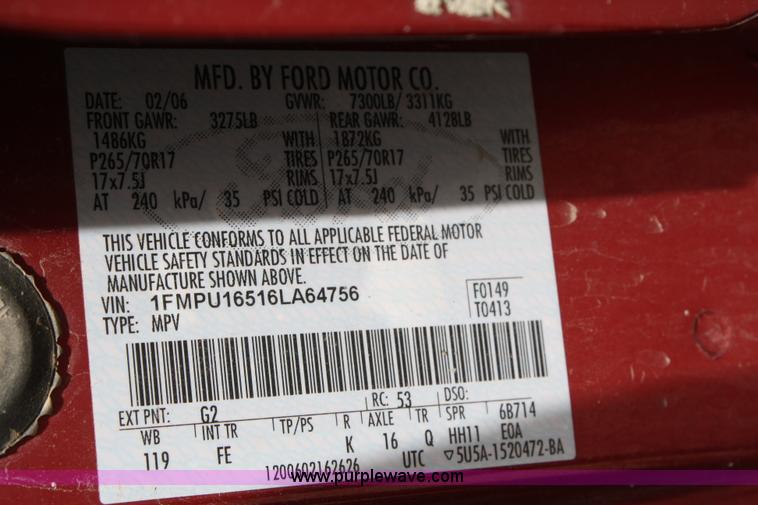 image for item 4782 2006 Ford Expedition XLT SUV