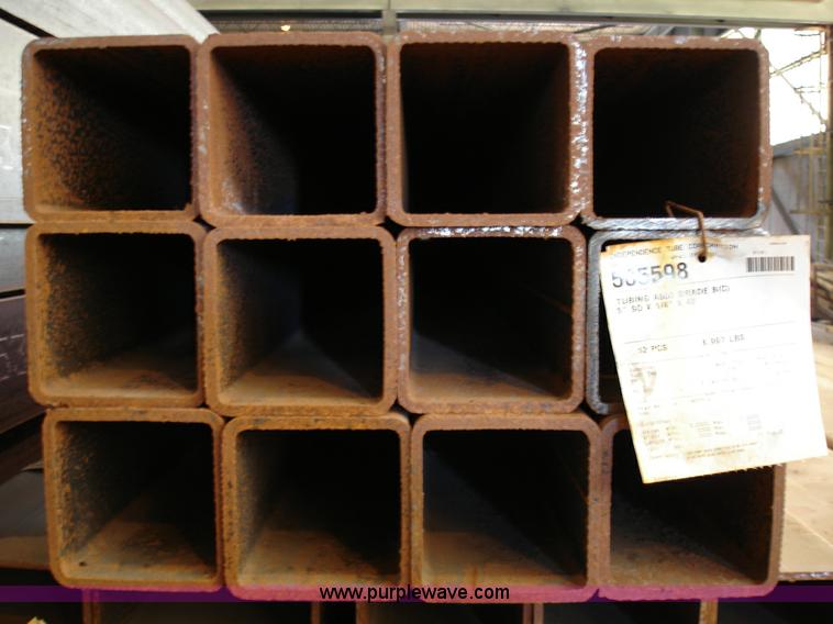 image for item 8712 (12) 5"W x 5"H x 48'L x 1/4" thick metal tubes