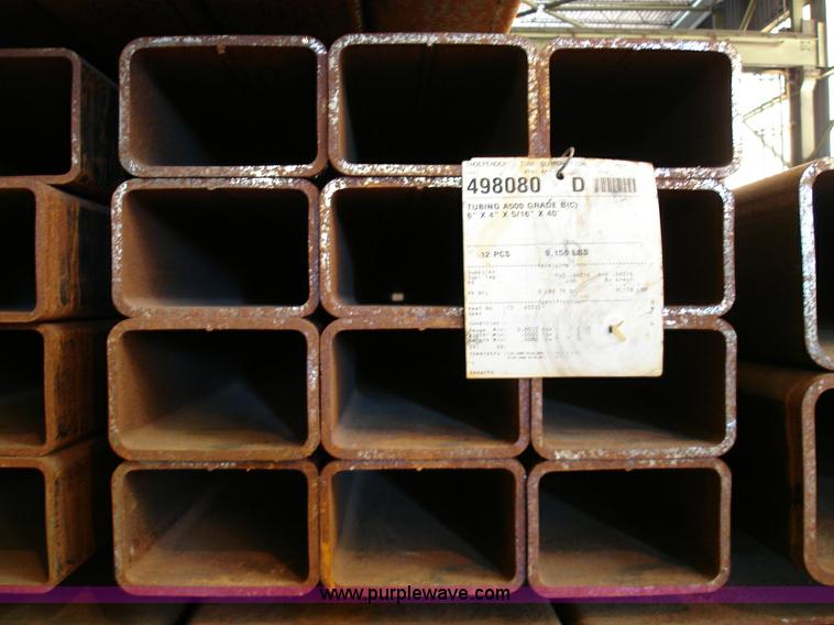 image for item 8714 (12) 6"W x 4"H x 40'L x 5/16" thick, new metal tubing