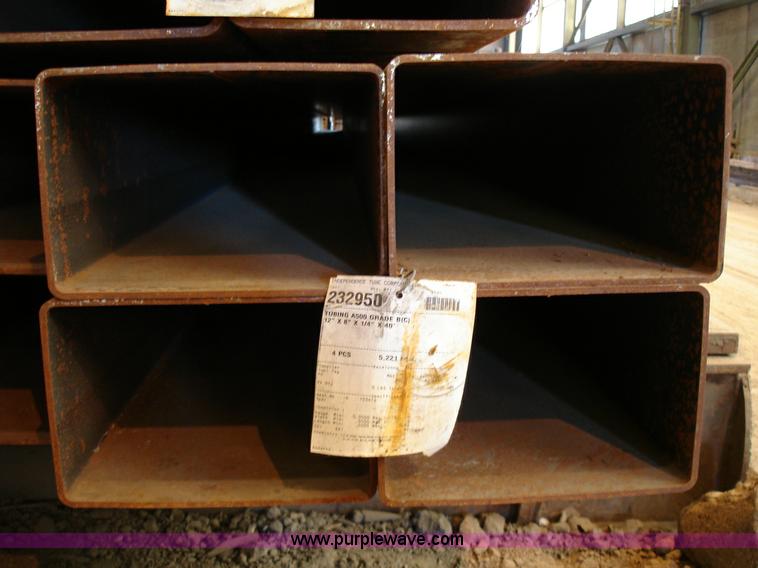 image for item 8716 (12) 12"W x 8"H x 40'L x 1/4" thick, new metal tubing