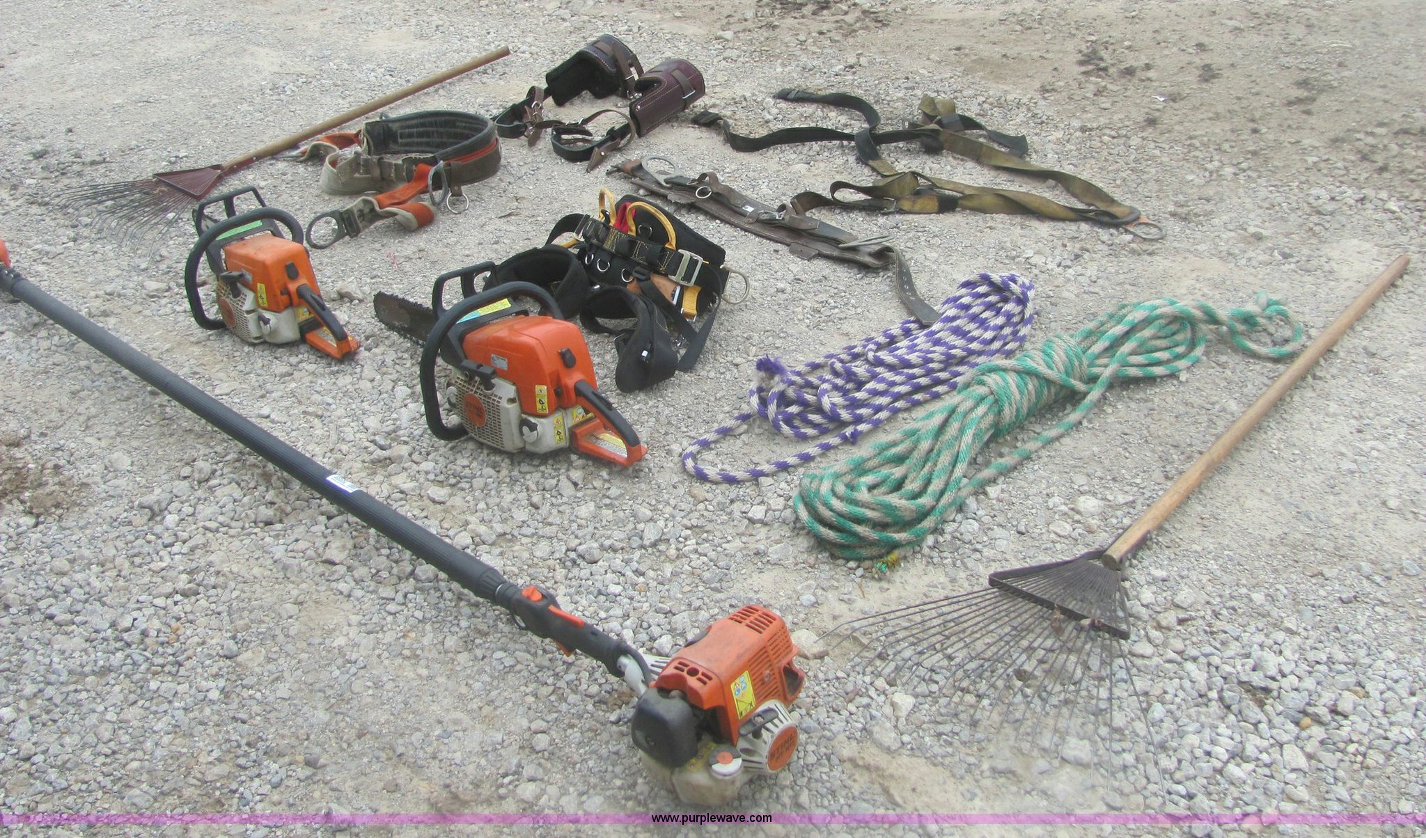 Assorted tree cutting/climbing equipment in Elk City, KS Item 6958