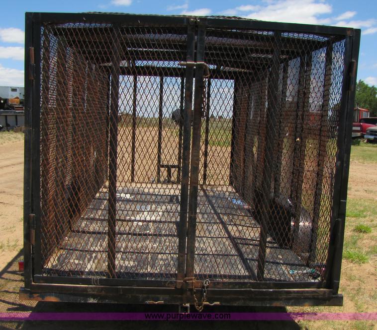image for item 3448 Homemade 16' enclosed mesh trailer