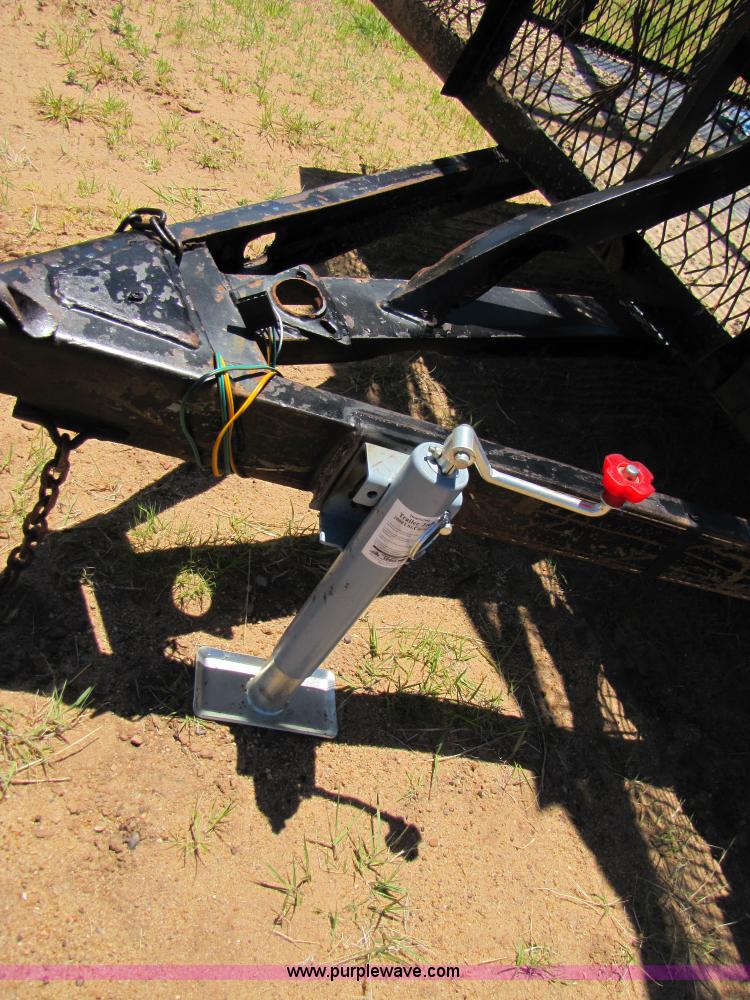 image for item 3448 Homemade 16' enclosed mesh trailer