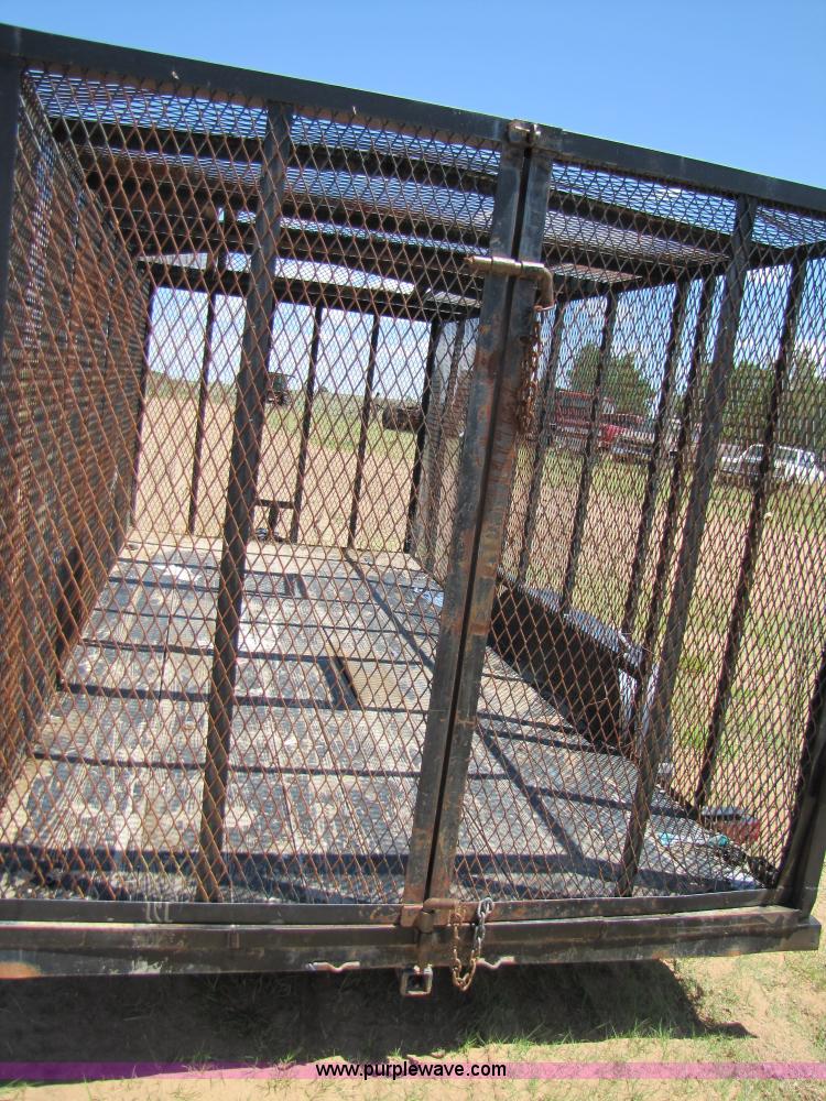 image for item 3448 Homemade 16' enclosed mesh trailer