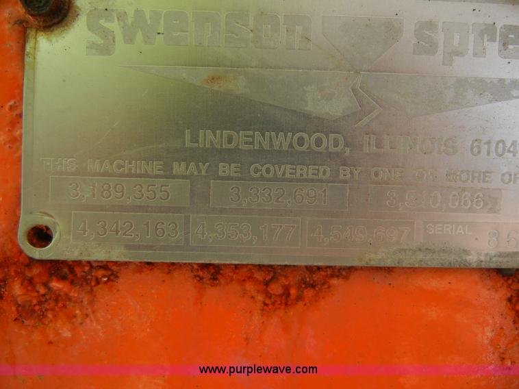 image for item 2223 1999 Swenson salt/sand spreader