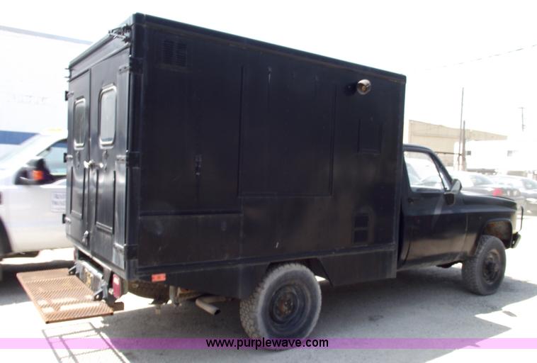 image for item 5542 1984 Chevrolet D30 SWAT team truck