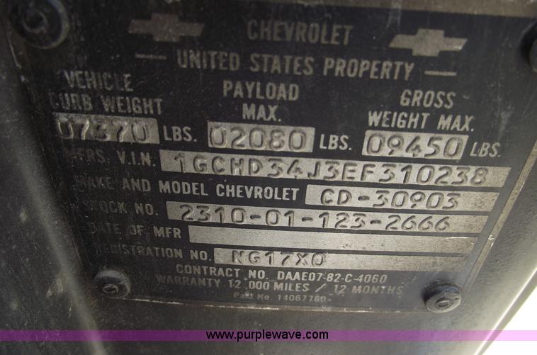 image for item 5542 1984 Chevrolet D30 SWAT team truck