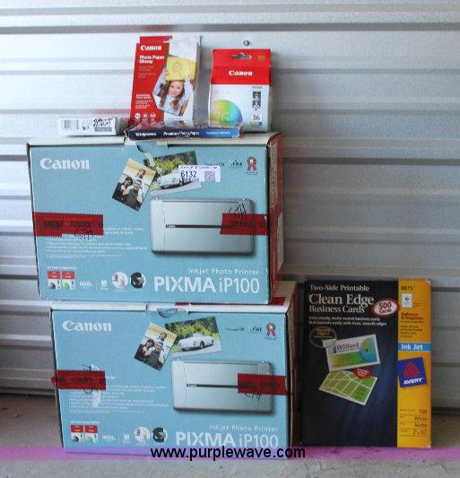 image for item 6132 (2) Cannon Pixma ip100 photo printers
