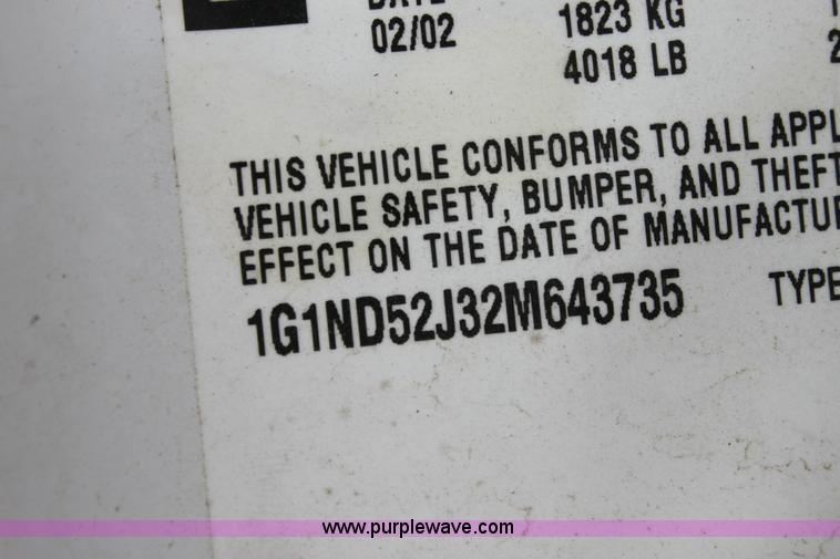 image for item 6216 2002 Chevrolet Malibu