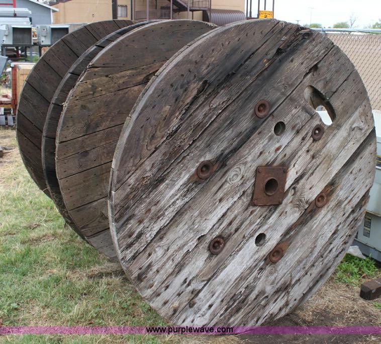 image for item 6226 (2) wood wire spools