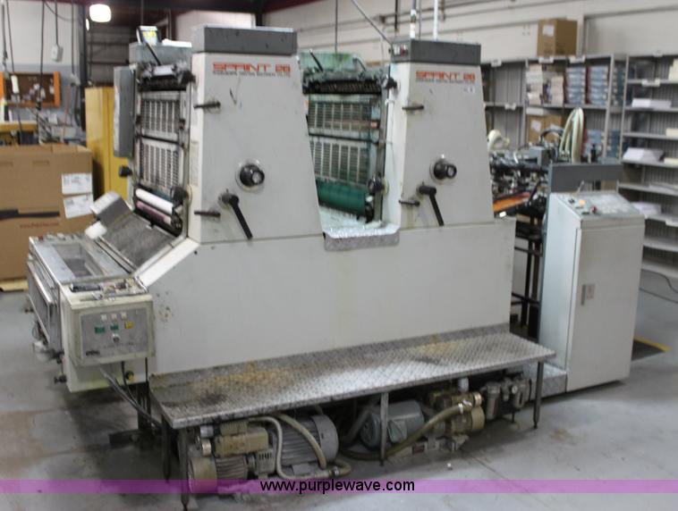 image for item 6421 1991 Kompri Sprint 26 two color offset printing press
