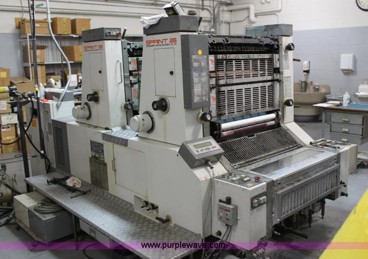image for item 6421 1991 Kompri Sprint 26 two color offset printing press