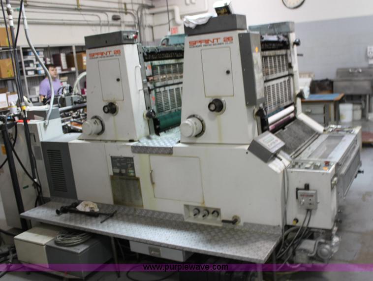 image for item 6421 1991 Kompri Sprint 26 two color offset printing press