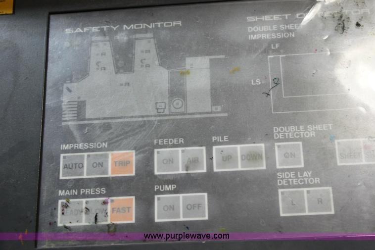 image for item 6421 1991 Kompri Sprint 26 two color offset printing press
