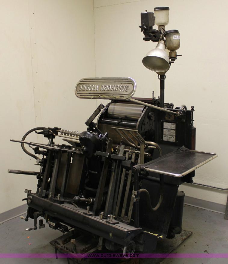 image for item 6422 Heidelberg single color windmill press