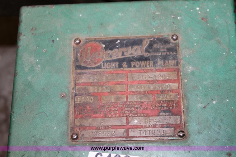 image for item 6438 Universal 21-B generator