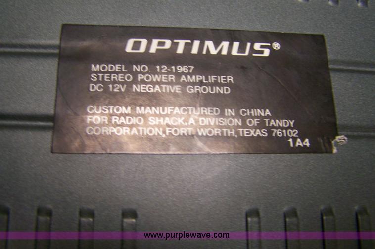 image for item 7301 Optimus 170 watt bridgeable amplifier