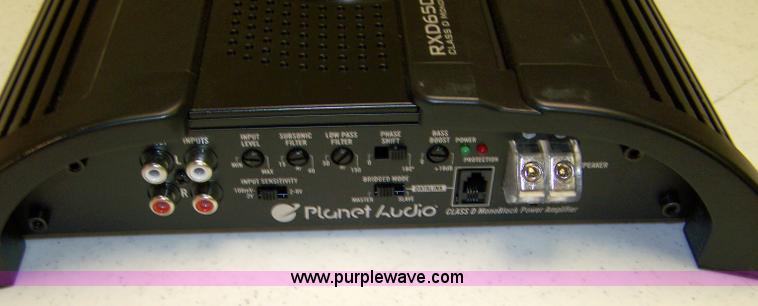 image for item 7306 Planet Audio RXD650 amplifier